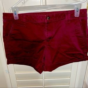 Beautiful Deep Burgundy shorts!